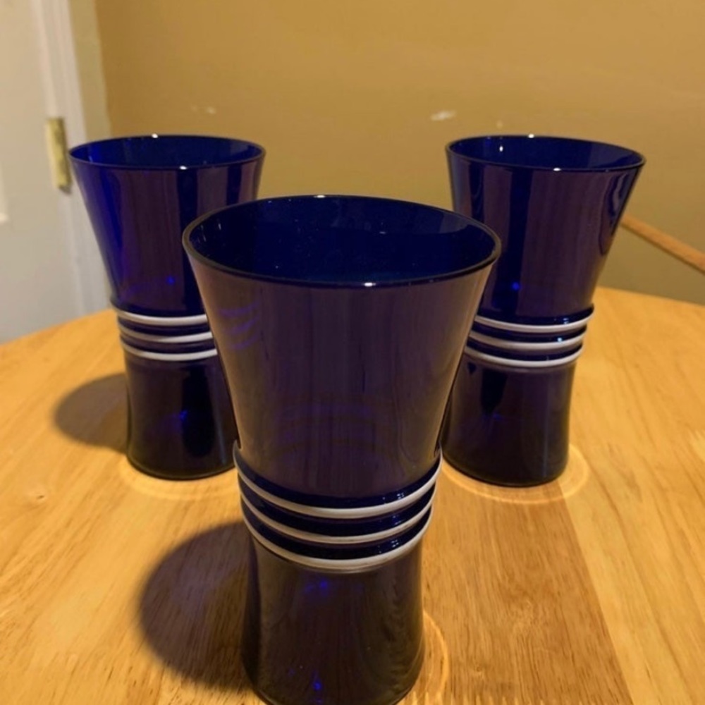 3 Morgantown Ringlet Cobalt Blue Tumblers